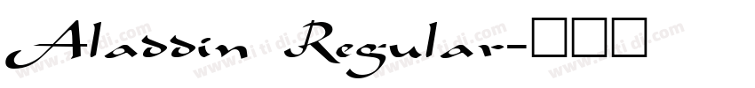 Aladdin Regular字体转换